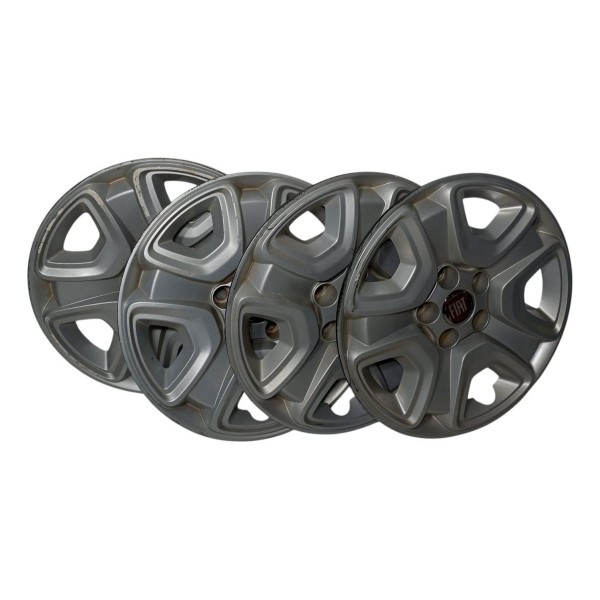 Jogo Calota Aro 16 A 21 Fiat Toro Prateada